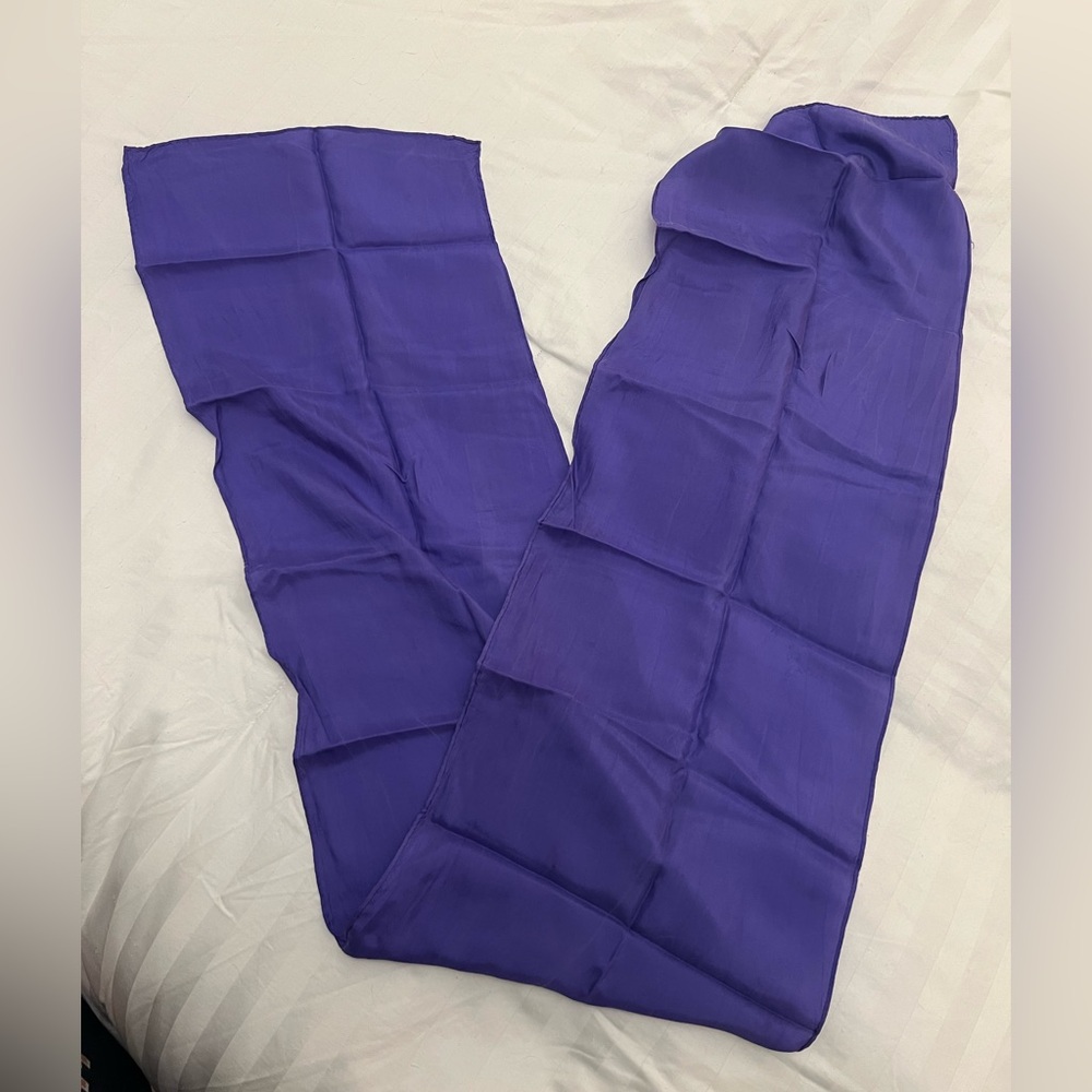 Vibrant Purple Silk Scarf